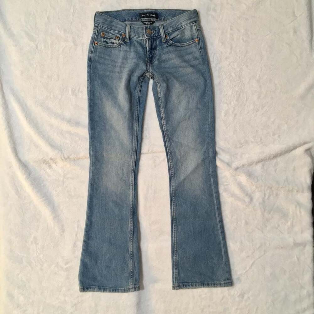 Aeropostale Super Low Rise Flare Jeans Size 3